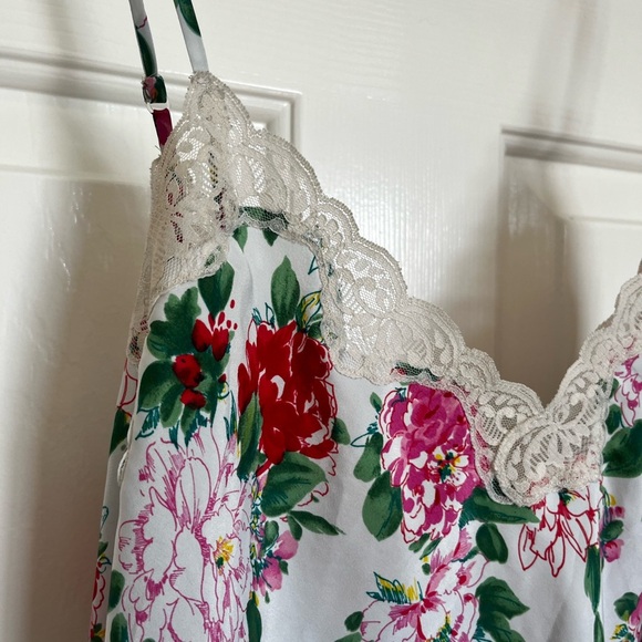 Victoria's Secret Vintage 90s Y2K Gold Label Floral Slip Dress Light Blue Medium - Picture 4 of 6